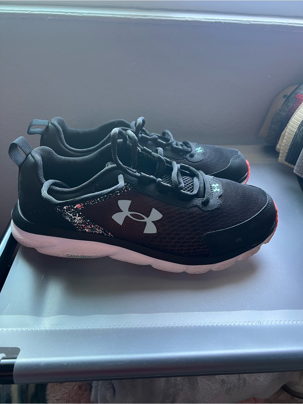 Under Armour Black  Athletic Sneakers